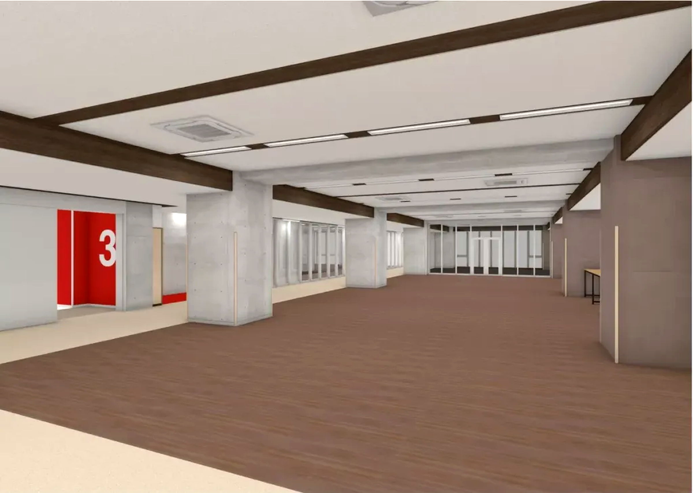 内観検討CGと完成現場