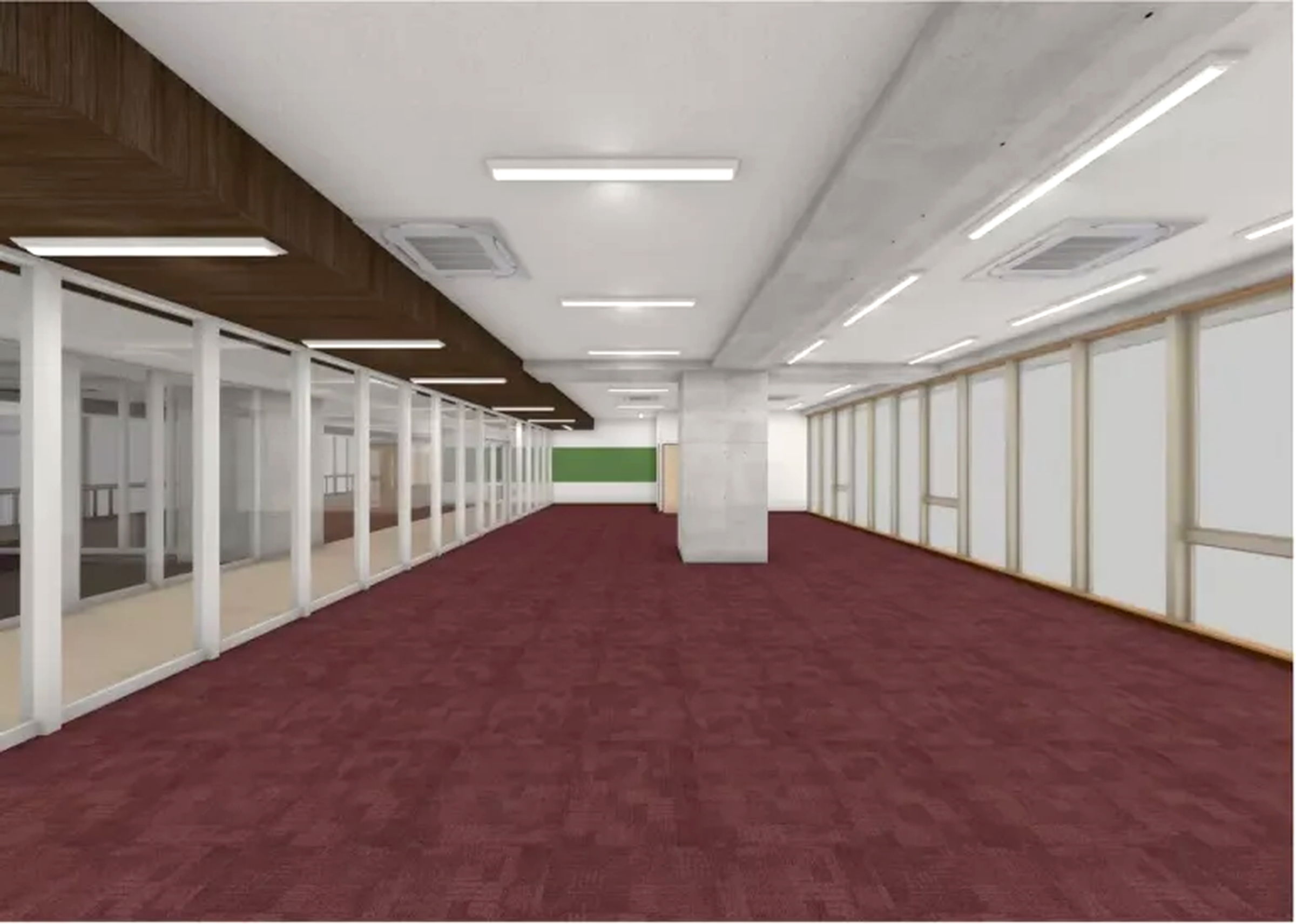 内観検討CGと完成現場