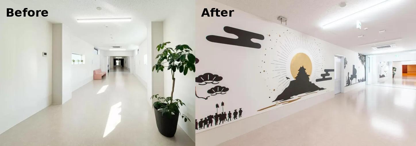 大型通所リハビリ施設「Harnes」アート プロジェクト