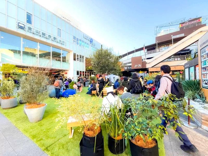 名古屋・金山駅前の社会実験を視察